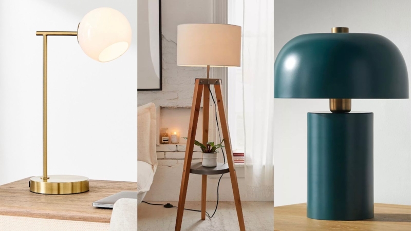 Table Lamp Teal Matte Finish Mushroom Shade Cylindrical Base