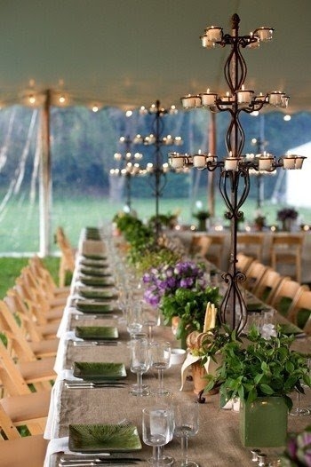 Tall Wrought Iron Candelabra with Multi-Tiered Tea Light Holders