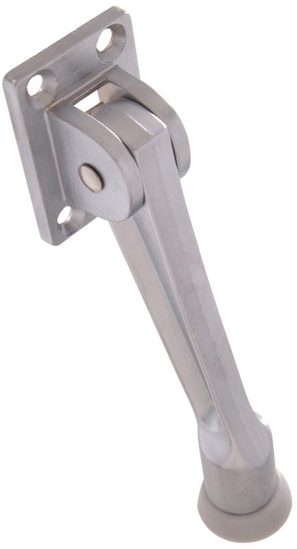 Tapered Satin Chrome Kickdown Door Stop Hardware
