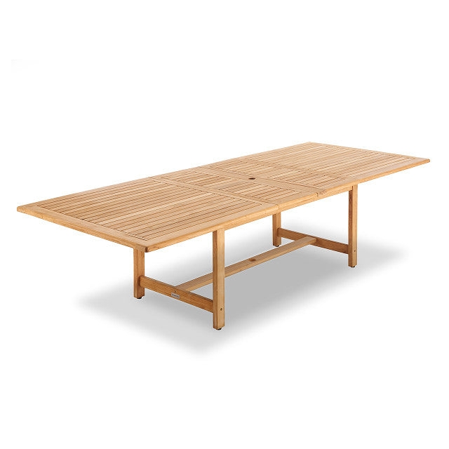 Teak Banquet Outdoor Dining Table Extendable (88-118" with 2 Self-Stor -  peter andrews