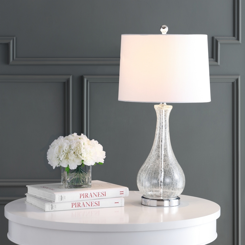 Teardrop Table Lamp Polished Chrome Transitional Decor