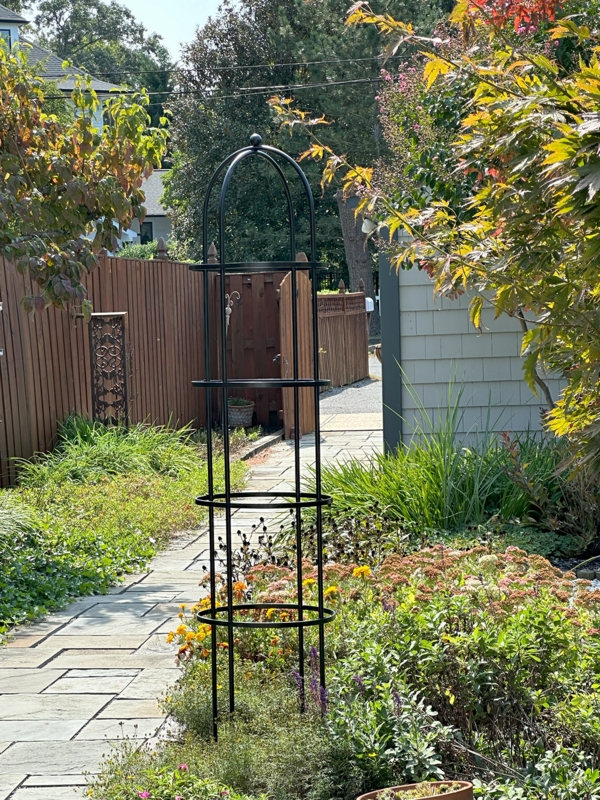 Traditional Architectural Garden Obelisk Domed Top Open Frame Construction