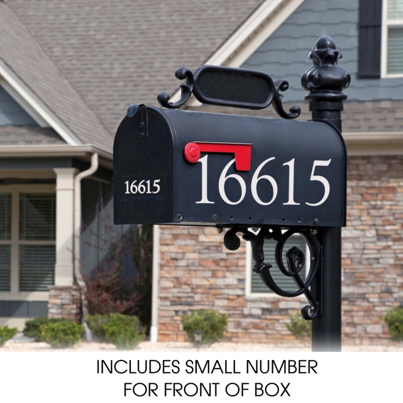 Traditional Vinyl Address Decal Set: Serif Typography for Front and Side
