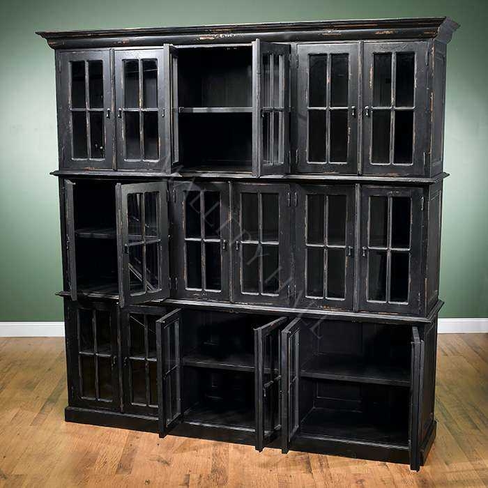 Tudor 18 Door Glass Front Bookcase