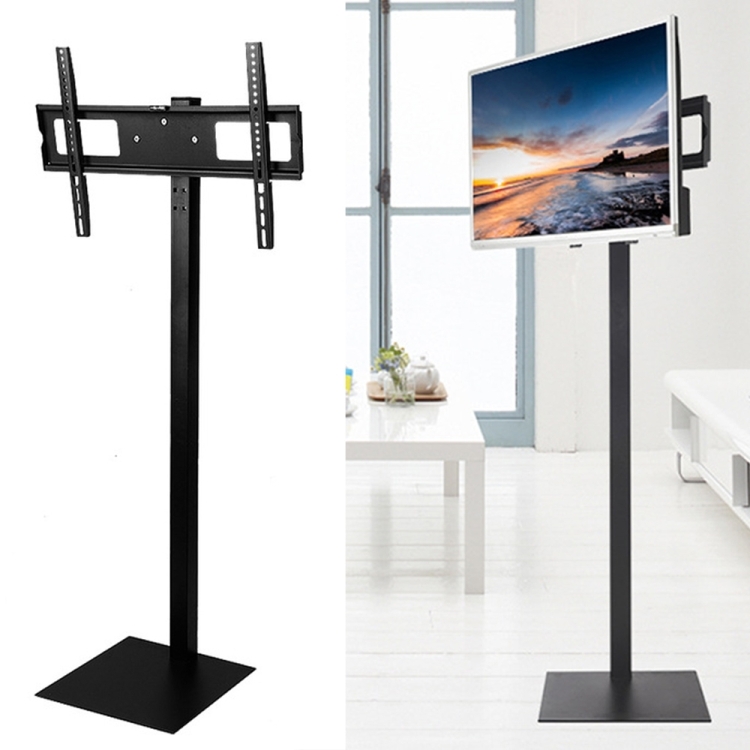 TV Floor Stand Square Base VESA Mount Adjustable Slim Profile