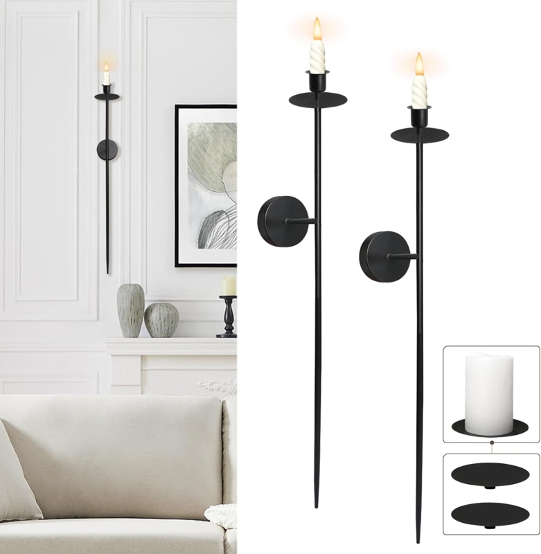 Ultra-Slender Wall Sconce with Round Mount and Interchangeable Base