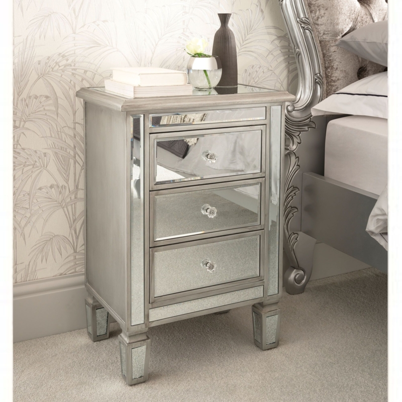Verified Supplier Venetian Mirror Bedside Tables Midcentury Modern Design | 