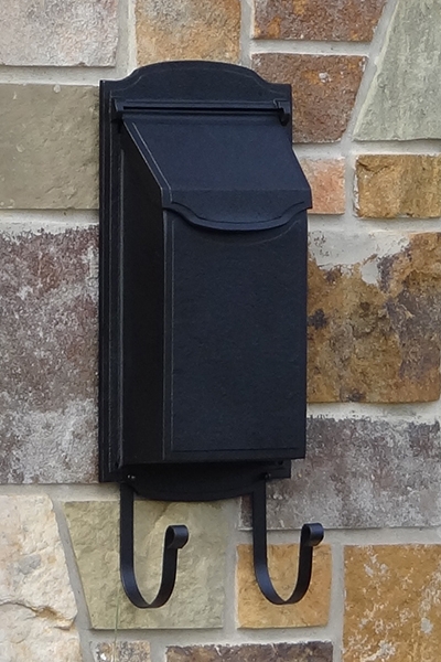 Vertical Wall Mount Mailbox Newspaper Hooks Matte Black Farmhouse