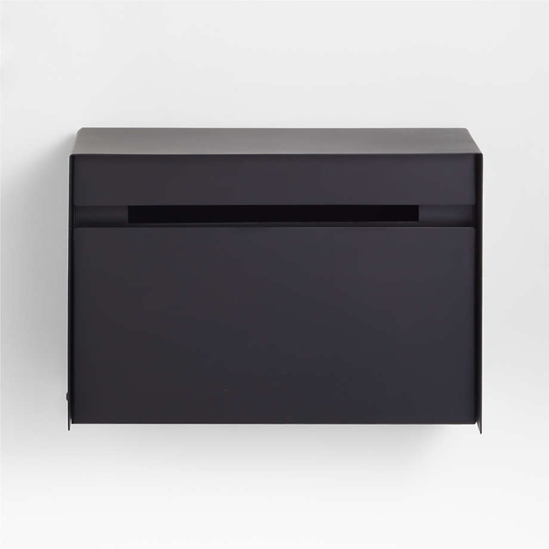 Wall Mount Mailbox: Minimalist Design with Horizontal Slot.