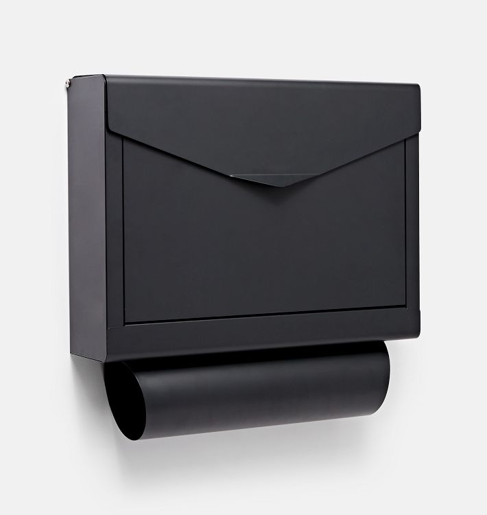 Wall Mounted Mailbox: Oil-Rubbed Bronze Locking with Envelope Flap.