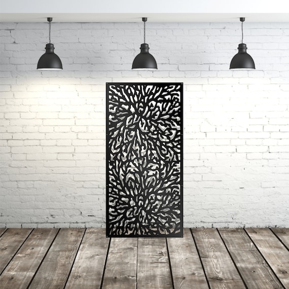 Wall Panel Organic Branching Motif Laser Cut Metal Art