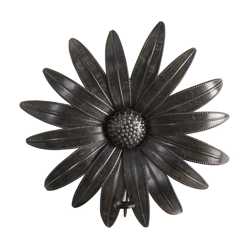 Wall Sconce Beaded Petal Borders Integrated Sconce