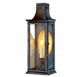Wall Sconce: Weathered Charcoal Oval Reflector Candle Lantern