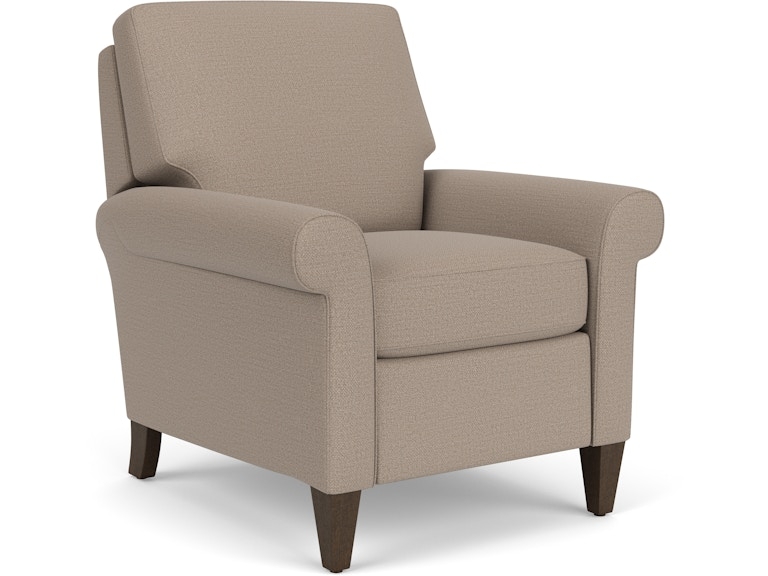 Warm Taupe High-Leg Recliner with Tapered Square Legs