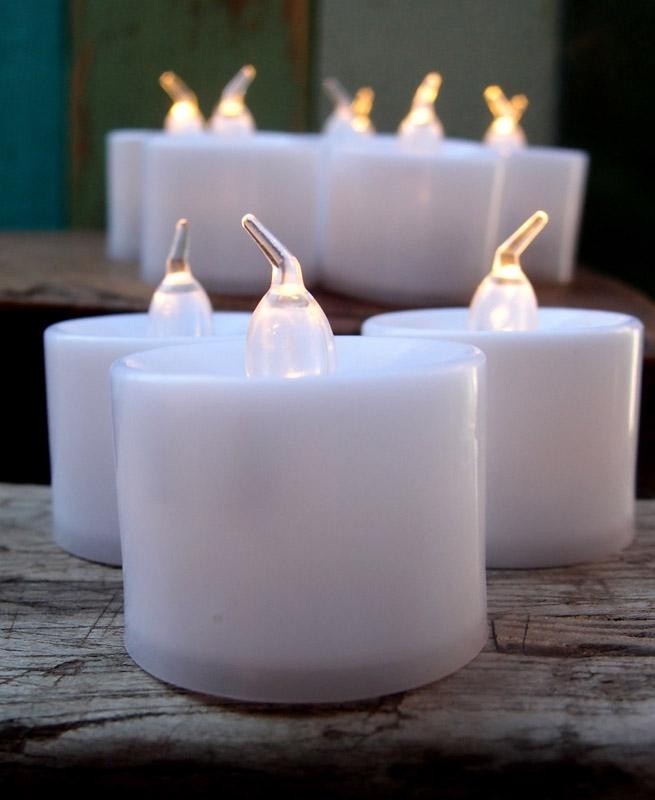 Warm White LED Candles Frosted Bulb, Flameless Design, Cylindrical Form