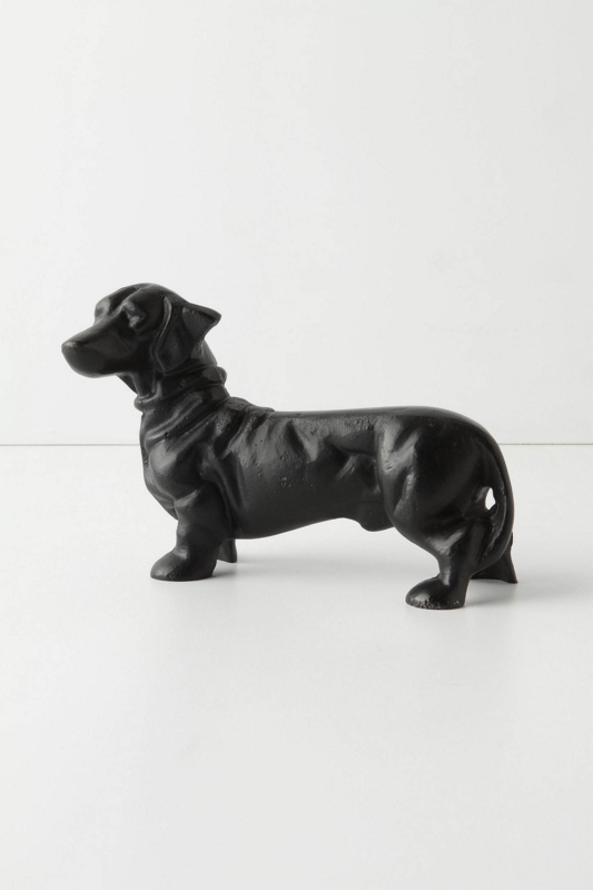 Weighted Door Stop in Matte Black Metal-Like Material