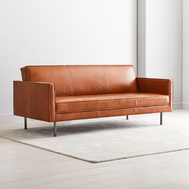 West Elm Axel Full Leather Futon