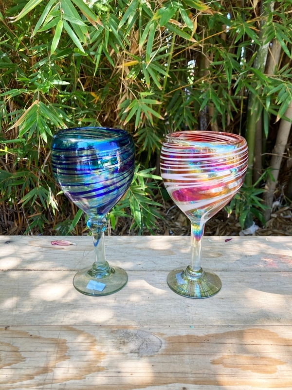 Hand Blown Glass Wine Glasses