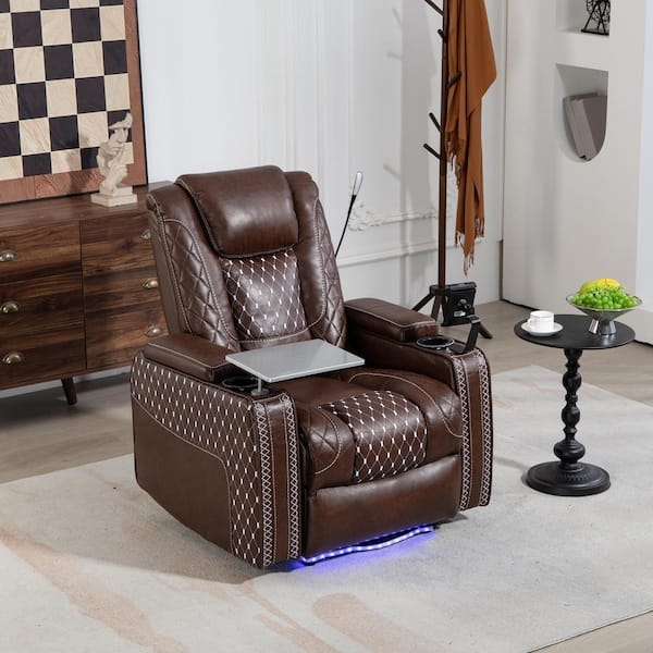 Zero Gravity Recliner with Laptop Tray and Blue LED Lighting