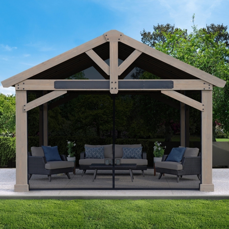 12 x 14 Grand Gazebo with Mesh Screen