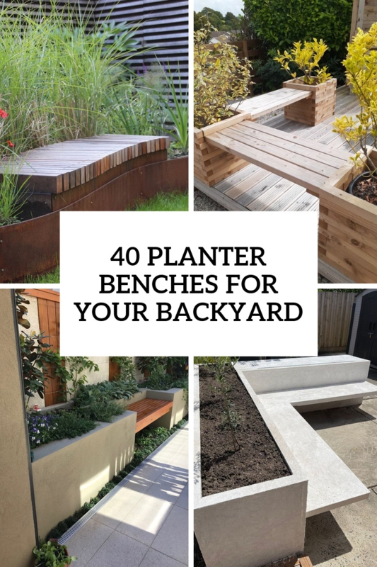 40 Planter Bench Ideas For Your Backyard - Shelterness