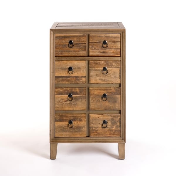 Accent Cabinet with Reclaimed Wood Look and Ring Pulls