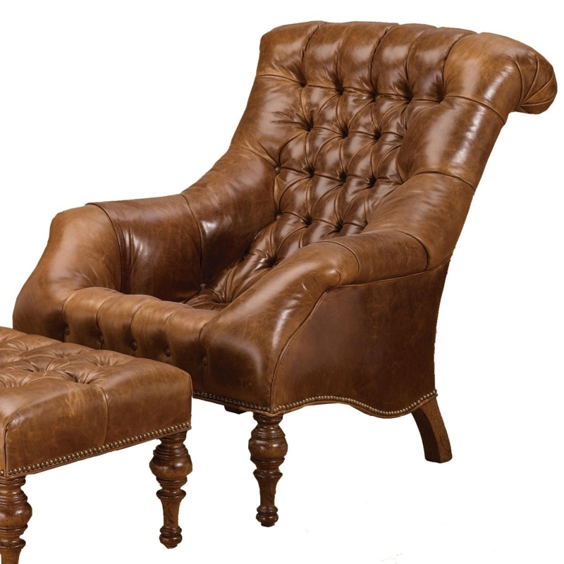 Accent Chair: Traditional Scroll Back with Diamond Tufting Detail