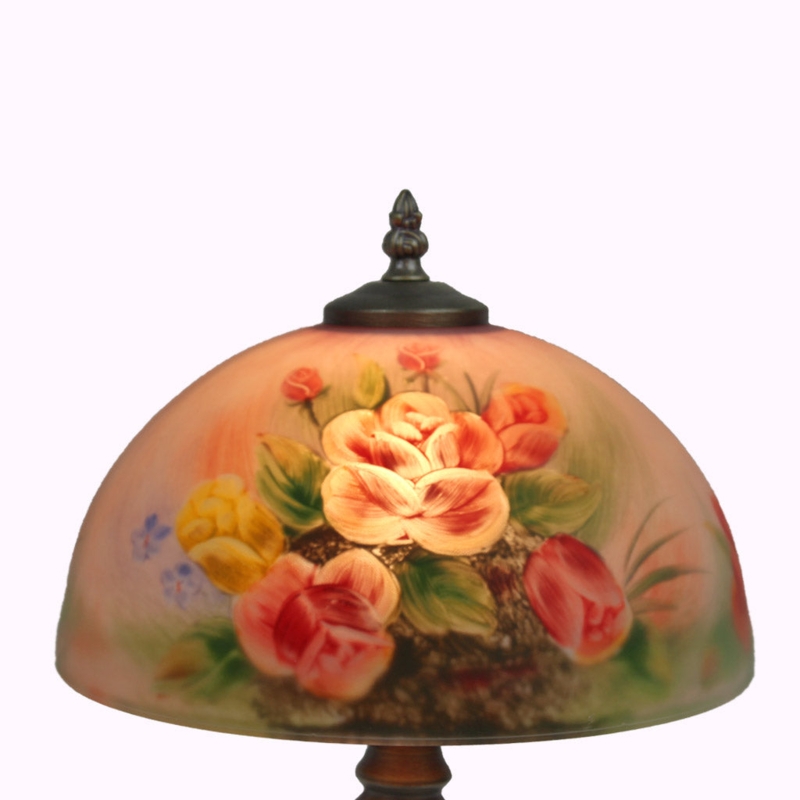 Accent Table Lamps | Medium Rose Handale Accent Lamp  Memory Lane Lamps