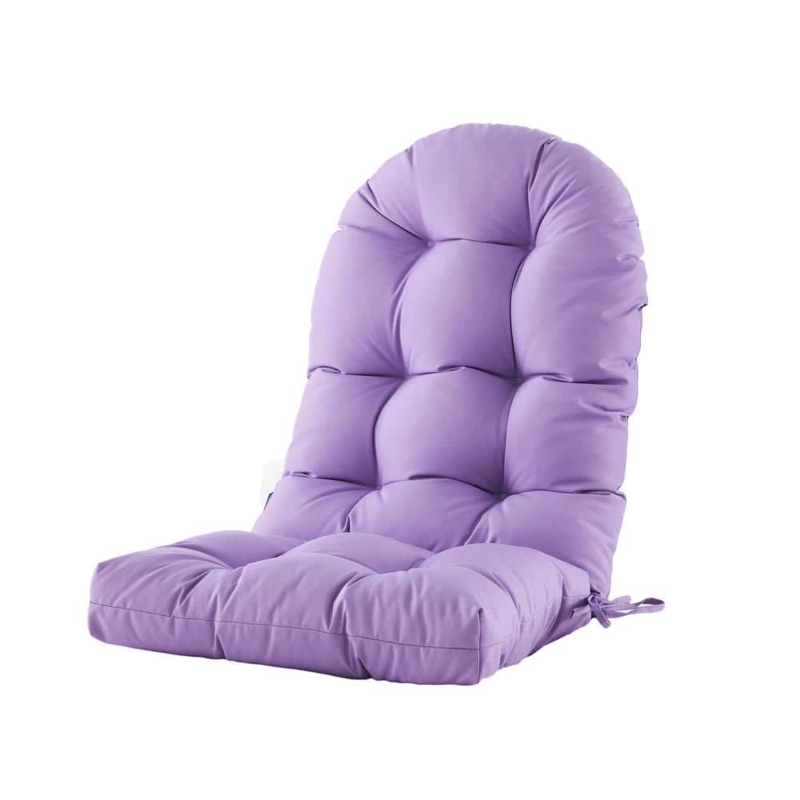 Adirondack Chair Cushion Lavender Tufted High Back Rounded Top