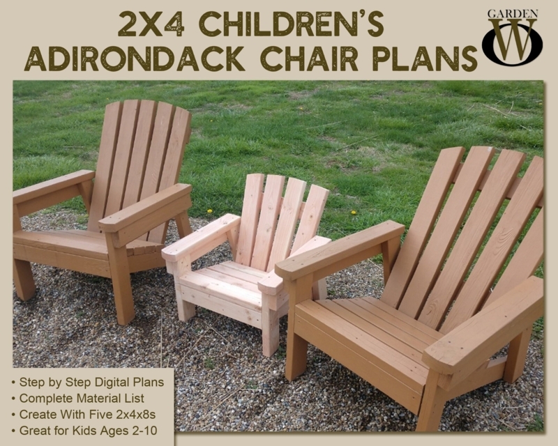 Adirondack Chair DIY 2x4 Construction Rustic Backyard Seating