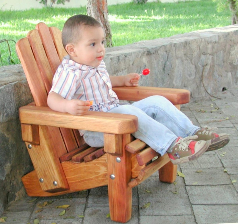 Adirondack Chair Fan Slat Back Rustic Wooden Garden Seat