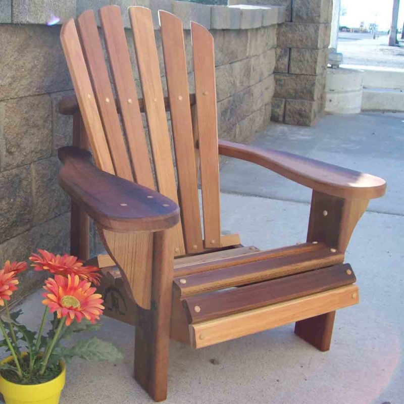Adirondack Chair Multi Tone Slats Countryside Wooden Lawn Seat