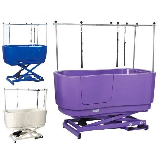 Adjustable Height Pet Grooming Tub on Scissor Lift