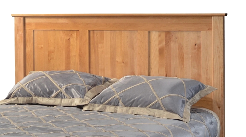 Alder Wood Headboard featuring Three Panel Shaker Design