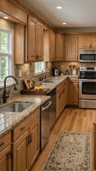 Amazing Countertop Colors for Honey Oak Cabinets - West Magnolia Charm