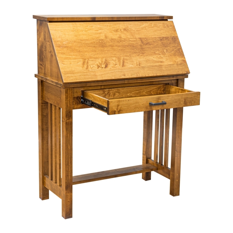 Amish Mission Secretary Desk with Slatted Sides