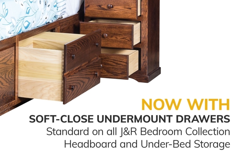 Amish Solid Wood Twin Captain's Bed with Storage Drawers