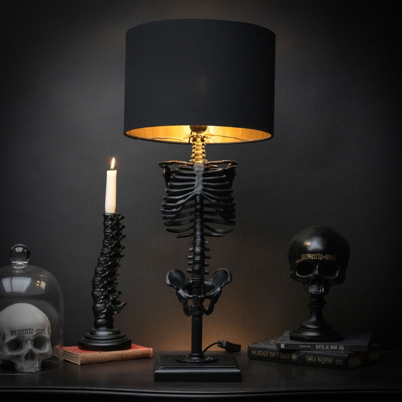 Anatomical Ribcage Table Lamp with Copper Inner Shade