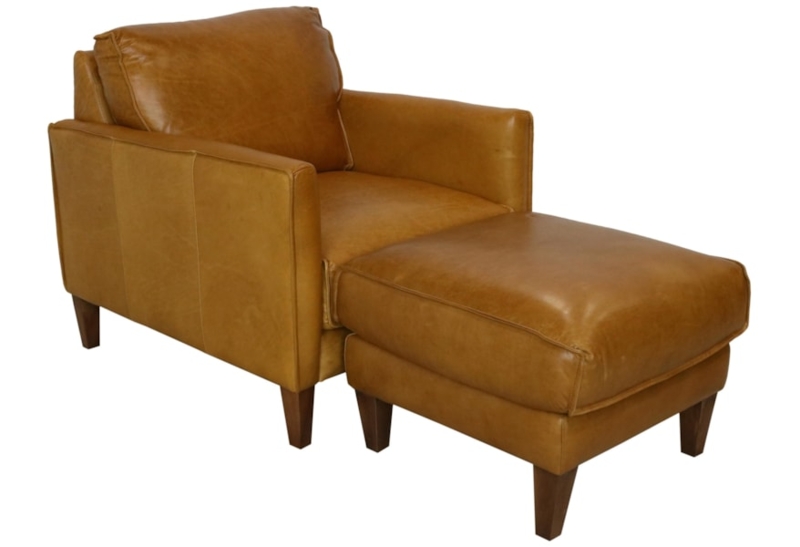 Armchair And Ottoman: Contemporary Track Arms & Loose Back Cushion