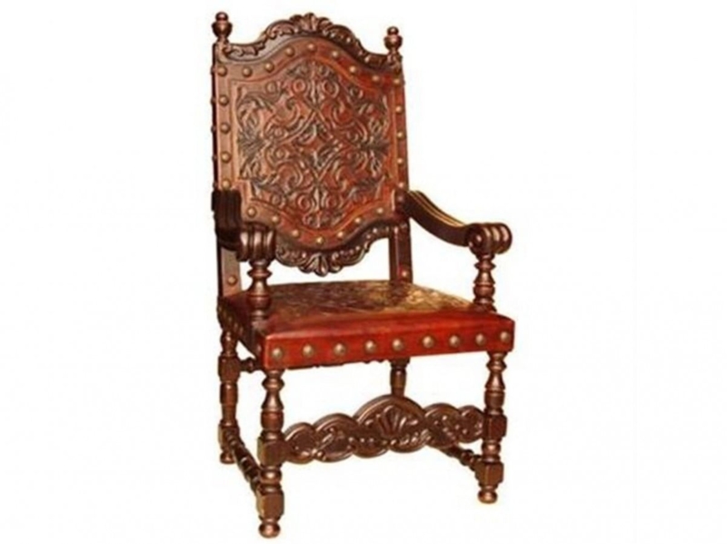 Armchair Renaissance Revival Spool Turned Legs Intricate Carvings
