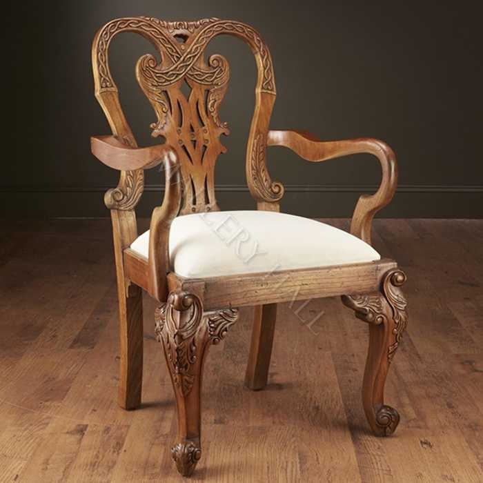 Armchair Rococo Chippendale Acanthus Leaf Carving Pierced Splat Ball Claw