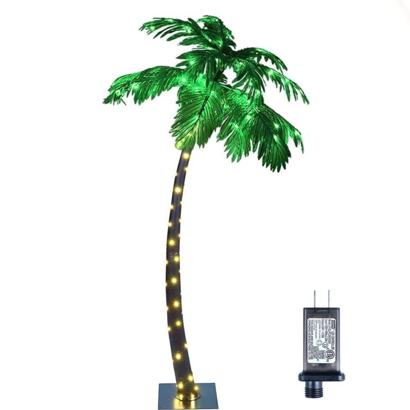 Artificial Palm Tree Pre Lit Patio Greenery with 56 LED Count