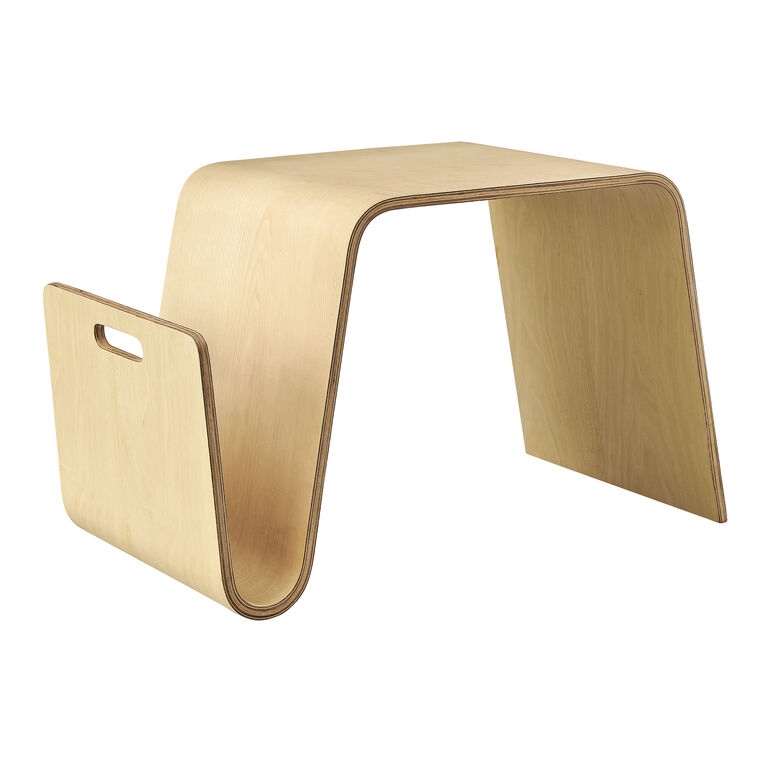 Bagford Bentwood End Table with Magazine Rack in Natural/Natural by World Market