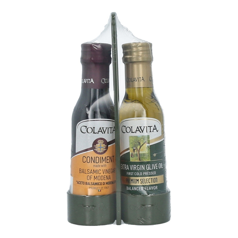 Balsamic Vinegar Duo Packaged in Forest Green Caddy