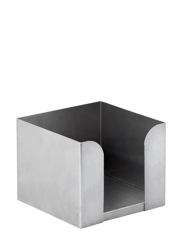 Bar Napkin Caddy Contemporary Brushed Satin Rounded Front Corners