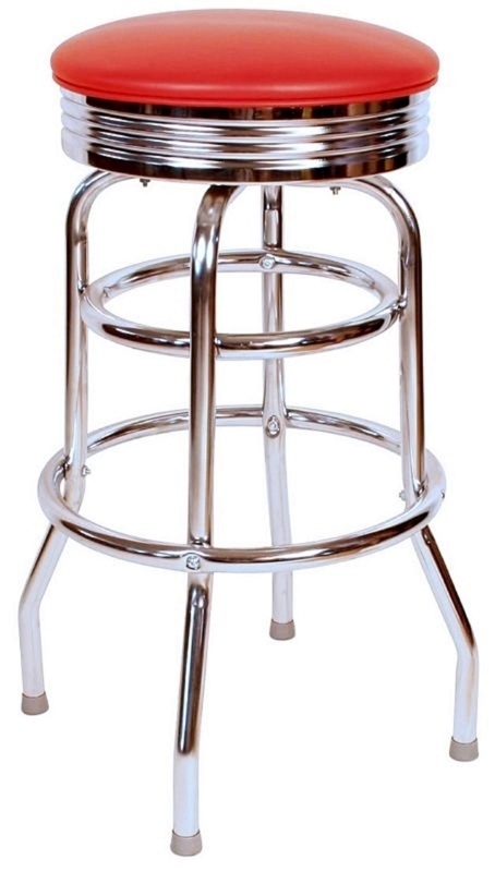 Retro Chrome Swivel Bar Stools