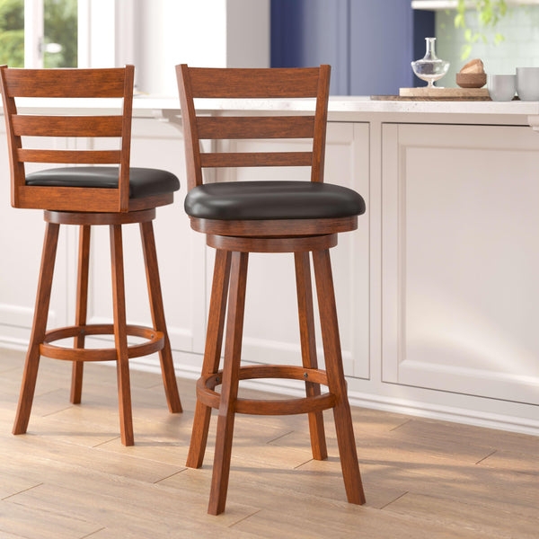 Oak Swivel Bar Stools