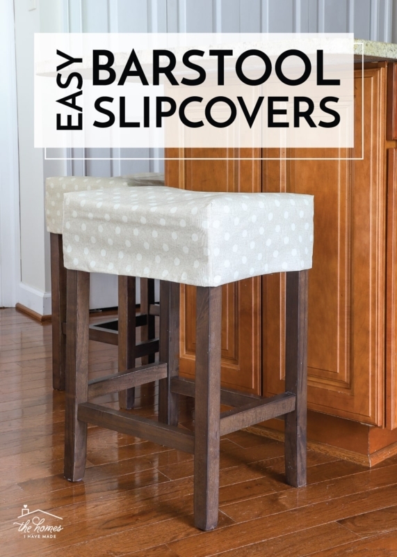 Bar Stool Polka Dot Pattern Slipcover Tailored Fit