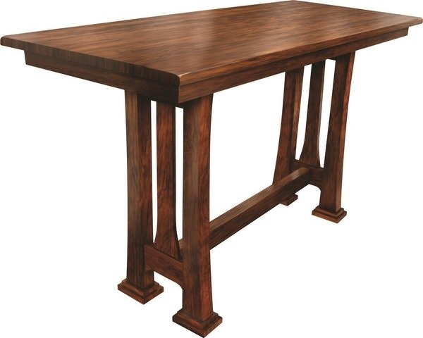 Bar Table: Craftsman Style, Triple Slat Legs. Mission Style Dining Furniture.