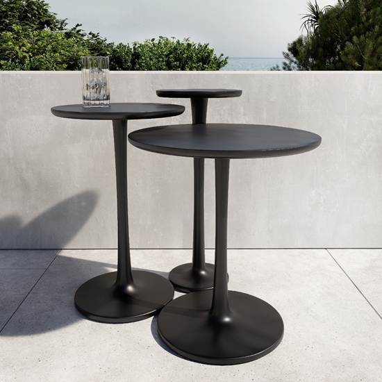 Bar Table Outdoor Metal Tulip Pedestal Tiered Height Design